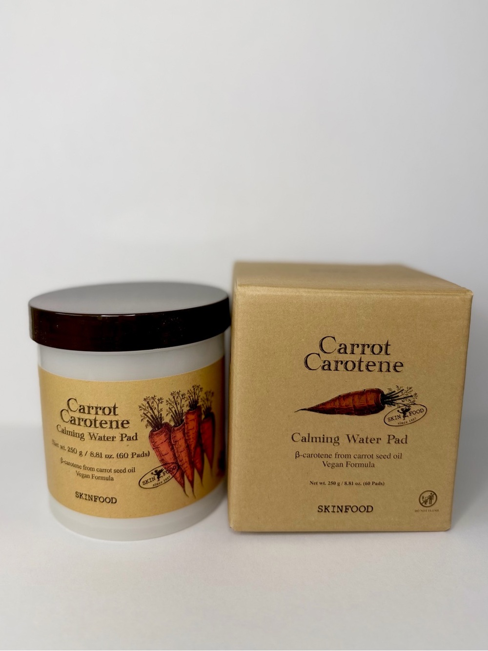 SKINFOOD Carrot Carotene Calming Water Pad - 60 pads
